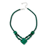 Jay King Sterling Silver Malachite Necklace,18"